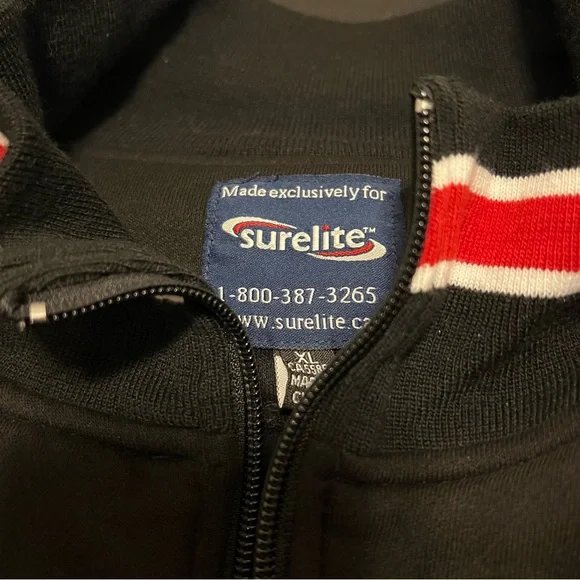 Team Canada Vintage Style Black Full Zip Sweater Jacket With Embroidery XL - Picture 7 of 11